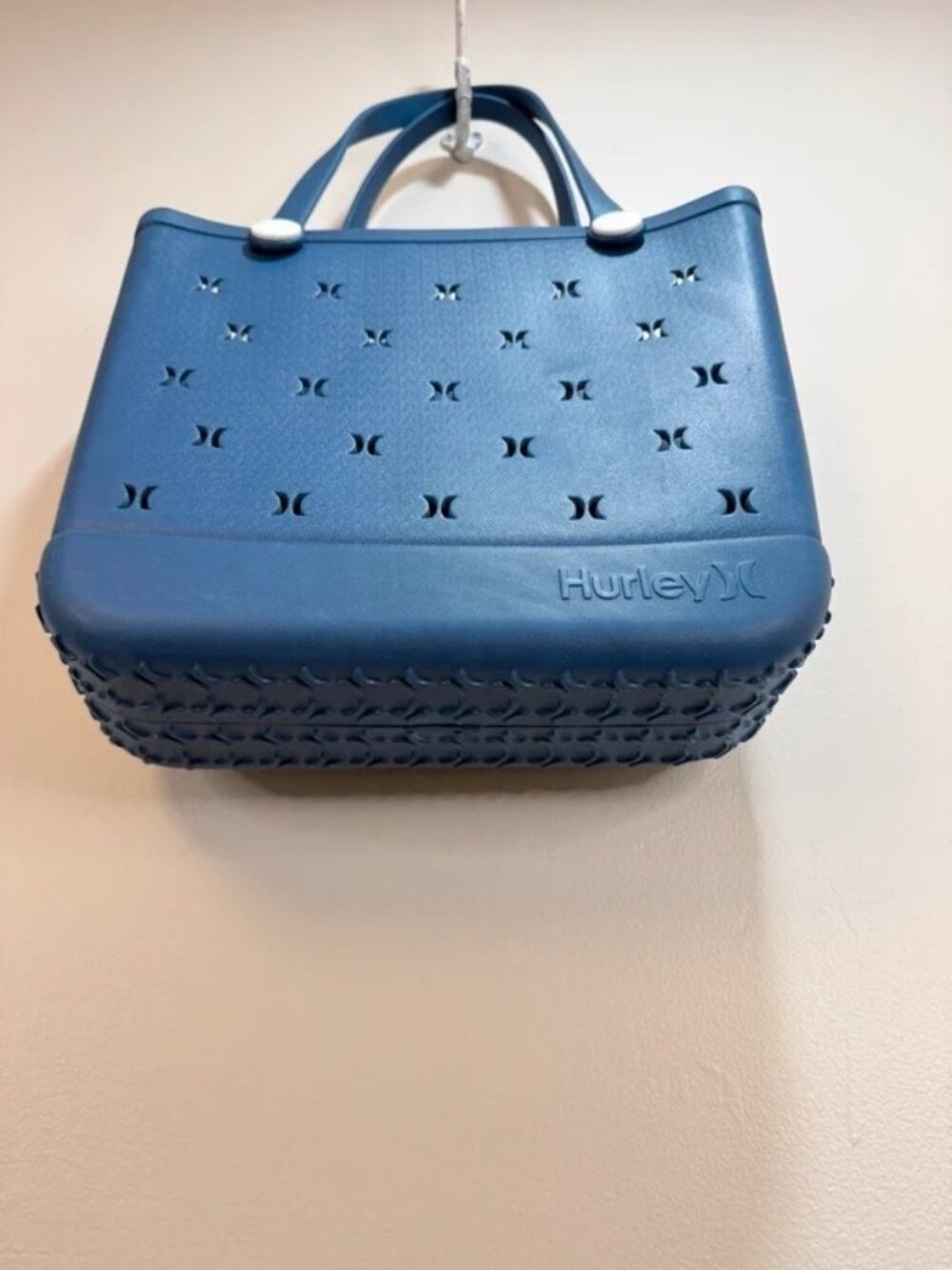 Hurley Tote Beach Bag Blue Rubber Silicone Waterproof - Picture 3 of 9